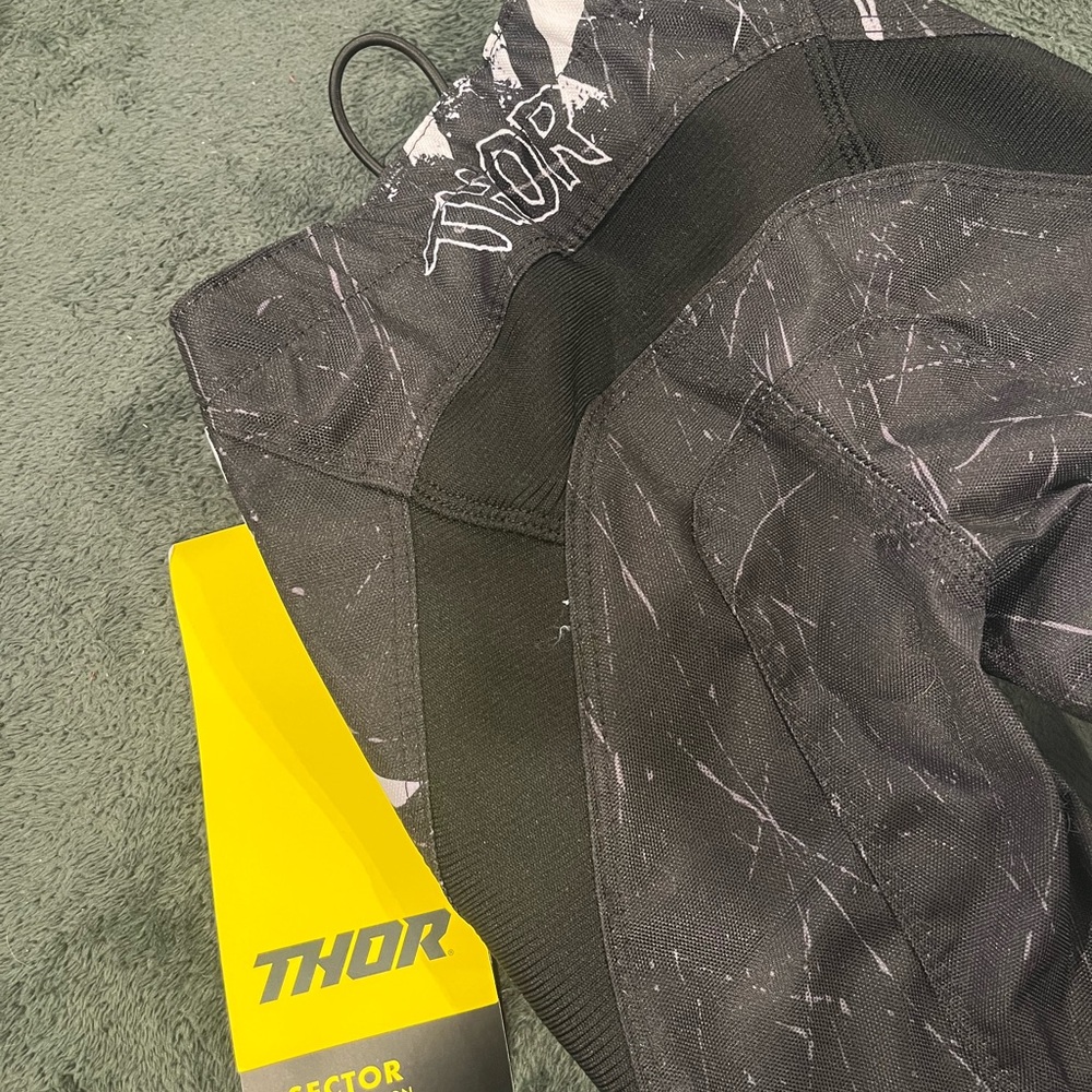 Thor Motocross Black and White Pants